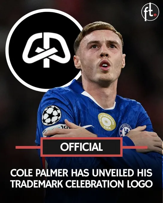 开云网页版中国官网-帕尔默发布个人LOGO,名字首字母CP以及庆祝动作融合一体